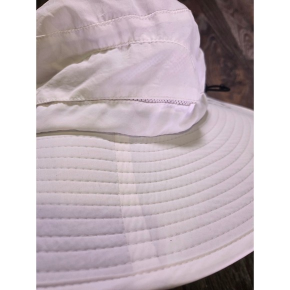Callaway Mens White Nylon Wide Brim Golf Sun Hat Adjustable Toggle Mesh Lining - Picture 6 of 8